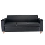 Jemini Iceberg 3 Seat Sofa Pu Black