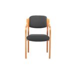 Jemini Wood Frame Arm Chair Charcoal