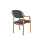 Jemini Wood Frame Arm Chair Charcoal