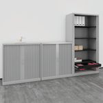 Talos Side Opening Tambour Unit Grey