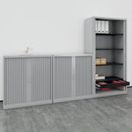 Talos Side Opening Tambour Unit Wht