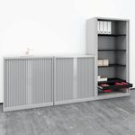 Talos Side Opening Tambour Unit Grey