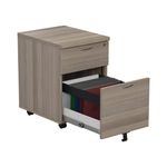 Jemini 2 Drw Mob Ped Grey Oak