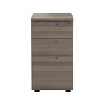 Jemini 3 Drw Desk High Grey Oak