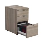 Jemini 3 Drw Desk High Grey Oak