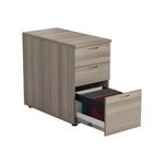 Jemini 3 Drw Desk High Grey Oak
