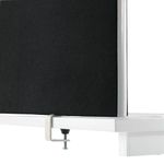 Jemini Straight Mtd Desk Screen Blk