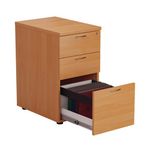 Jemini 3Drw Desk High Pedestal Beech