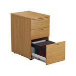 Jemini 3 Drw Desk High Pedestal Noak