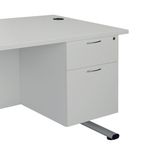 Jemini 2 Drw Fixed Pedestal White