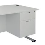 Jemini 2 Drw Fixed Pedestal White