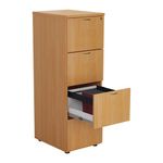 First 4 Drawer Filing Cabinet Beech