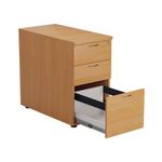 First 3Drw Desk High Pedestal Beech