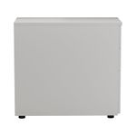 First 3 Drw Desk High Pedestal White