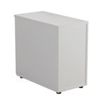 First 3 Drw Desk High Pedestal White