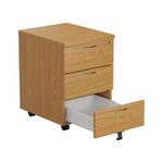 First 3Drw Mobile Pedestal Nova Oak
