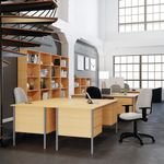 Serrion Rect 4 Leg Desk White