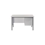 Serrion Rect 2 Drw Ped White