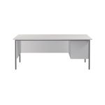Serrion Rect 2 Drw Ped White