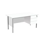 Serrion Rect 3 Drw Ped White