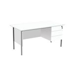 Serrion Rect 3 Drw Ped White
