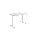 Sm Sit/Stand Desk 1200X800 Wht/Wht