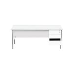 Serrion Rect 3 Drw Ped White
