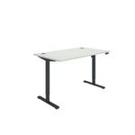 Sm Sit/Stand Desk 1400X800 Wht/Blk