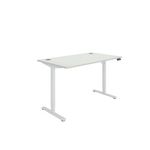 Sm Sit/Stand Desk 1400X800 Wht/Wht