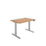 Dm Sit/Stand Desk 1200X800 Beech/Slv