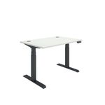 Dm Sit/Stand Desk 1200X800 Wht/Blk