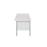 Serrion Rect Double Ped 4 White