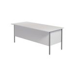 Serrion Rect Double Ped 4 White