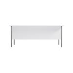 Serrion Rect Double Ped 4 White