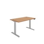 Dm Sit/Stand Desk 1400X800 Beech/Slv