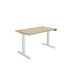 Dm Sit/Stand Desk 1400X800 Oak/Wht