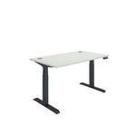 Dm Sit/Stand Desk 1400X800 Wht/Blk