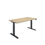 Dm Sit/Stand Desk 1600X800 Oak/Blk