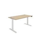 Dm Sit/Stand Desk 1600X800 Oak/Wht