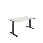 Dm Sit/Stand Desk 1600X800 Wht/Blk