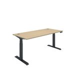 Dm Sit/Stand Desk 1800X800 Oak/Blk