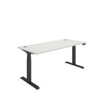 Dm Sit/Stand Desk 1800X800 Wht/Blk