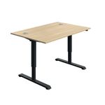 Sm Sit/Stand Desk 1200X800 Oak/Blk