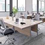Jemini Single Rect Desk 800 Maple