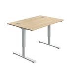 Sm Sit/Stand Desk 1200X800 Oak/Wht