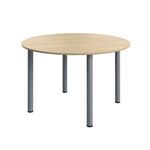 Pole Leg Rnd Mte Tbl 1200X1200 Oak