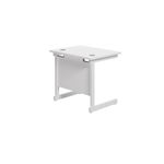 Jemini Single Rect Desk 800 White