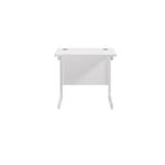 Jemini Single Rect Desk 800 White