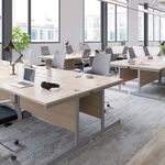 Jemini Single Rect Desk 800 Maple