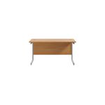 Jemini Rect Desk 1200 N/Oak/Silver